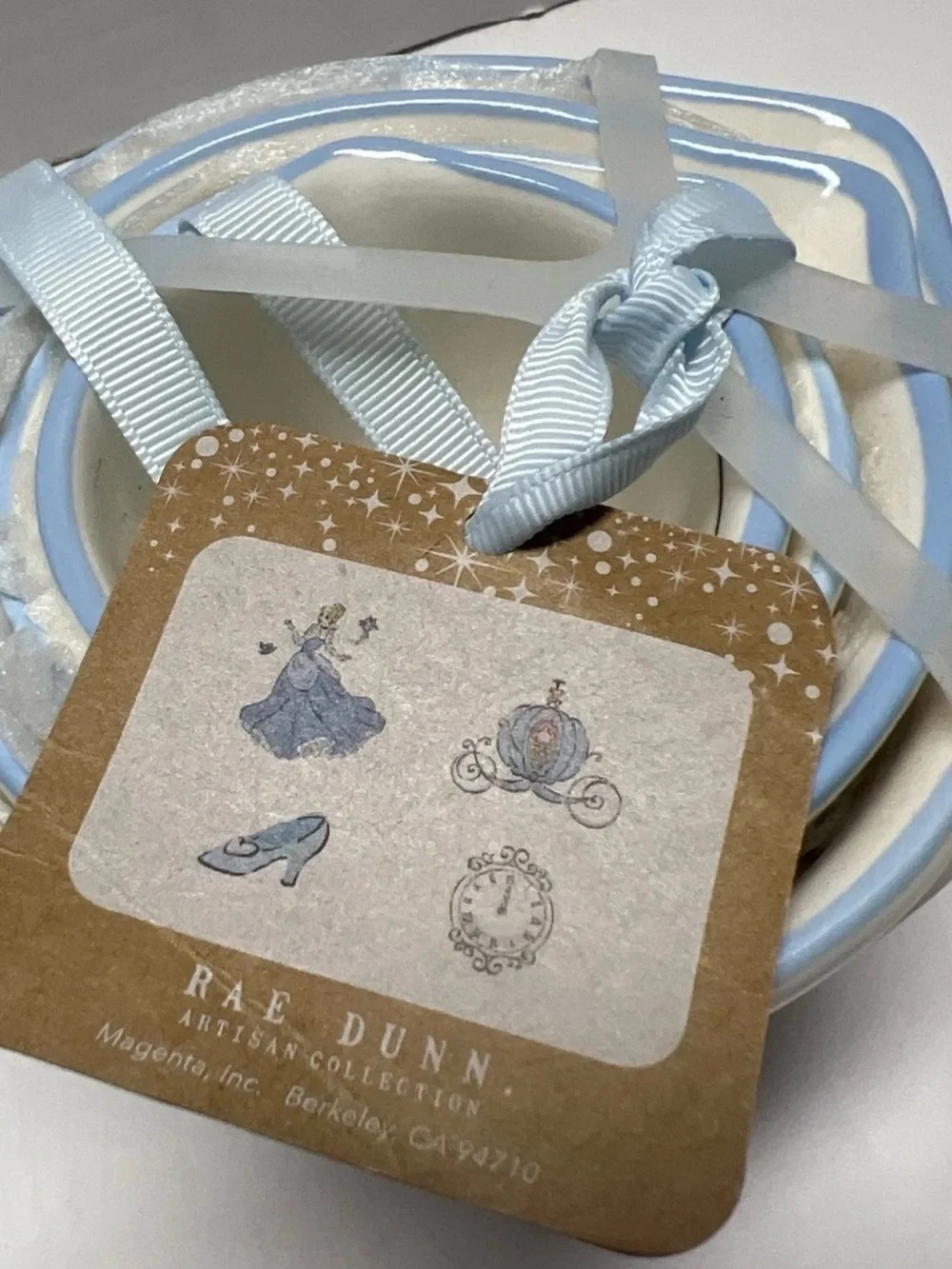 Rae Dunn Disney Cinderella Nesting Bowls Set of 4 Artisan Collection New